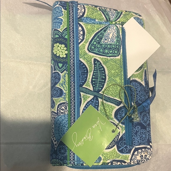 Vera Bradley Blue and Green Patterned Wallet - Picture 5 of 5